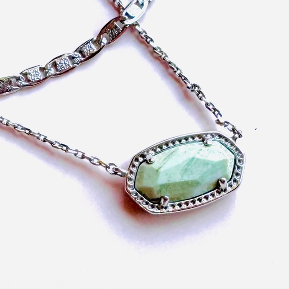 Kendra Scott double chain pendant necklace silver tone - Picture 6 of 6